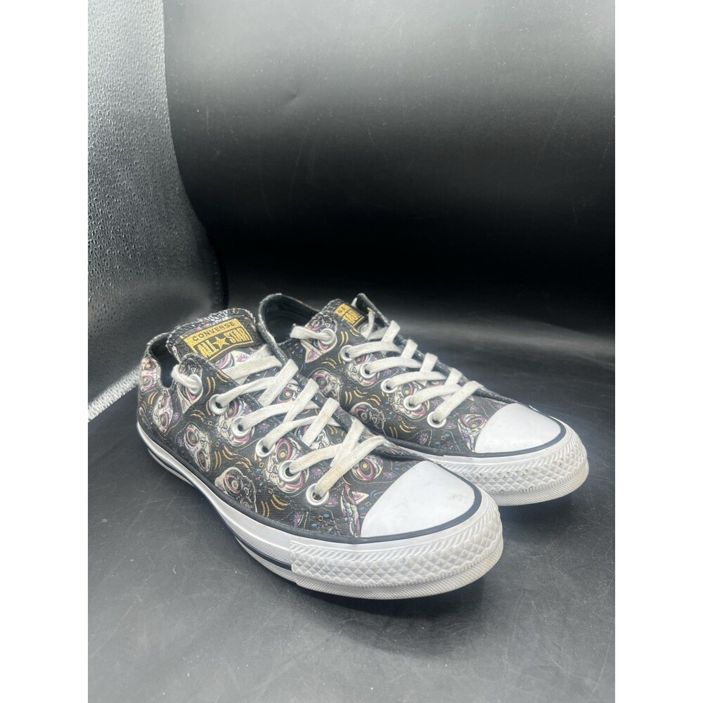 Converse Chuck Taylor All Star Sugar Skull Cat Print Low Top Shoes Women’s 7